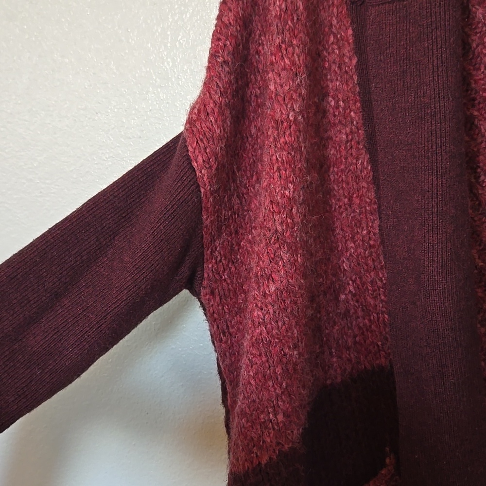 Smartwool | Maroon Moon Ridge Sweater Wrap Size Small - Picture 5 of 10